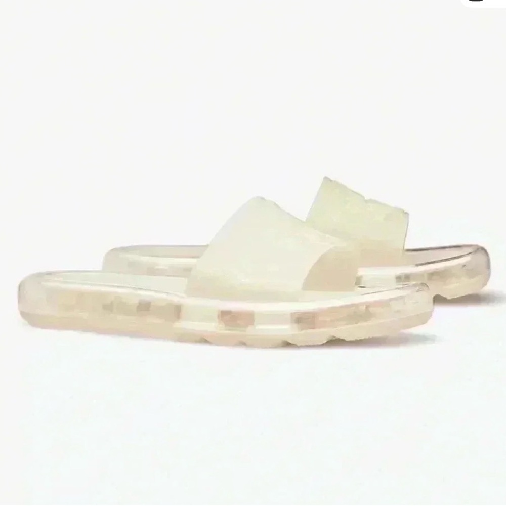 Tory Burch Translucent Jelly‎ Slide Sandals - Clear/Ivory